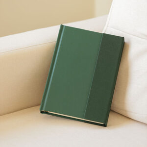 Cru Antique Verde Pontilhado com 168 Páginas