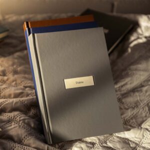 Diário Cinza com 168 Páginas